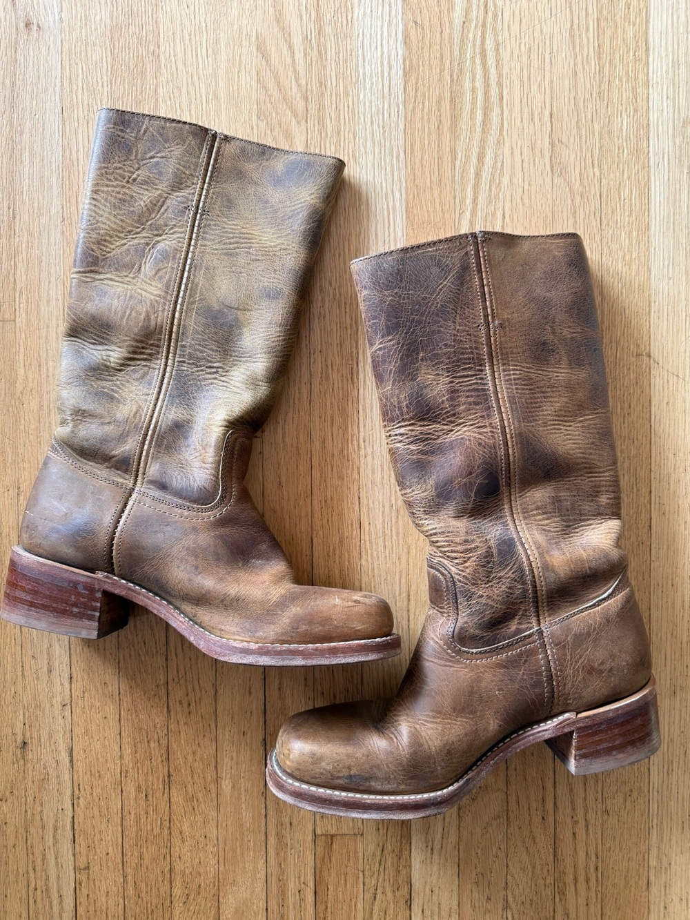 Women’s Frye Campus 14L Brown Leather Mid-Calf Boots - Picture 2 of 3